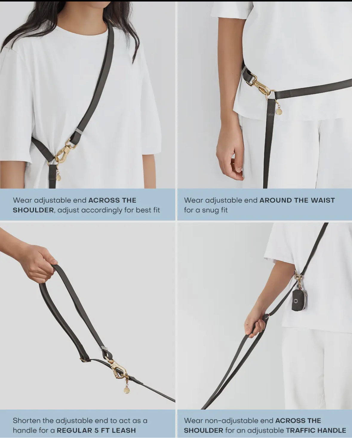 Lavender Haze 4-in-1 Wide Convertible Hands Free Leash